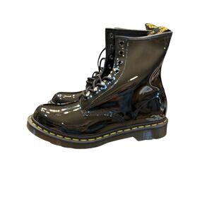Women's‎ Dr. Martens 1460 W Patent Leather Combat Boots in Black, Size 41 US 9